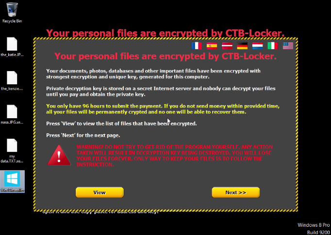 CTB Locker Ransomware enryption notification - Dynamic Quest