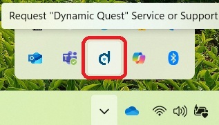 windows system tray with dq support